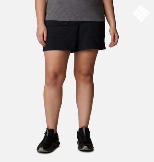 Women's Columbia Summerdry Cargo Shorts Black | Plus Size CA-I30LC